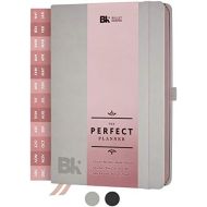 [아마존 핫딜] [아마존핫딜]The Perfect Planner by BK. Undated Planner for 2019-20 with Weekly & Monthly Structures. Stickers Set Included. A5 (5.8 x 8.3) Gray Hardcover, Rose Gold Edges