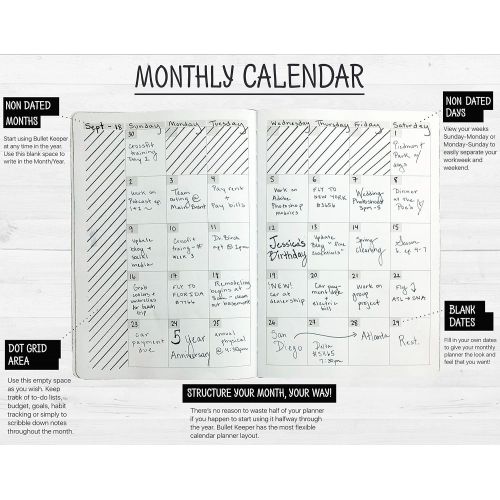  [아마존 핫딜] [아마존핫딜]The Perfect Planner by BK. Undated Planner for 2019-20 with Weekly & Monthly Structures. Stickers Set Included. A5 (5.8 x 8.3) Gray Hardcover, Rose Gold Edges