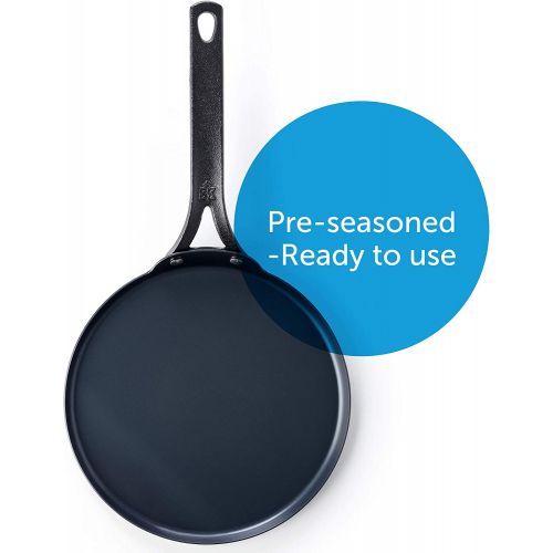  BK Black Steel Seasoned Carbon Steel Pancake Pan/Griddle/Crepe Pan, 10