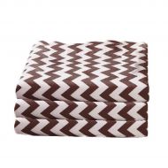 Bkb bkb Daycare 6 Piece Chevron Fitted Crib and Toddler Sheets, Plum