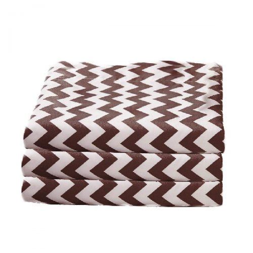  Bkb bkb Daycare 6 Piece Chevron Fitted Crib and Toddler Sheets, Plum