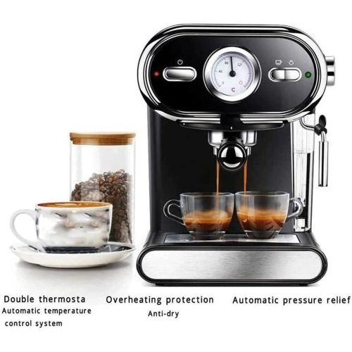  BKWJ Semi-Automatic Espresso Machines, Modern Simplicity Coffee Machine, 20Bar High Pressure Extraction/One-Button Constant Temperature, Suitable for Home Office, 1L