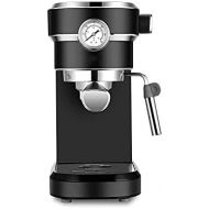 BKWJ Coffee Machines Filter Coffee Makers, Semi-Automatic Espresso Machines, Suitable for Home Office Coffee Shop, 1.1L (Color : Black)