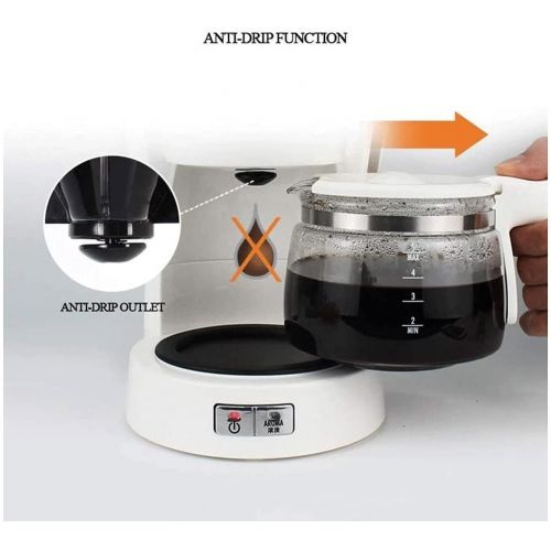  BKWJ Semi-Automatic Espresso Machines, Hand Coffee Machine Milk Froth Self-Cooking Small Coffee Machine, Office Home Coffee Makers (Color : White)
