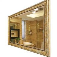 BL mirror French Retro Rectangular Wall-Mounted Bathroom Mirror, 5mm HD Quality Mirror European Antique Style (600mm X 800mm)