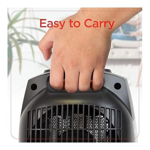  BLACK+DECKER Portable Space Heater, Room Space Heater with Carry Handle for Easy Transport