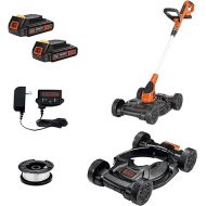 BLACK+DECKER Combination String Trimmer, Lawn Mower, and Edger, Cordless 3-in-1 (MTC220)