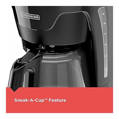  BLACK+DECKER 12-Cup* Programmable Coffeemaker, Black