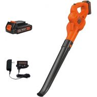 BLACK+DECKER 20V MAX Cordless Leaf Blower, Lawn Sweeper, 130 mph Air Speed, Lightweight Design, Battery and Charger Included (LSW221)