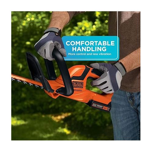  BLACK+DECKER 20V MAX Cordless Hedge Trimmer, 22-Inch, Tool Only (LHT2220B)