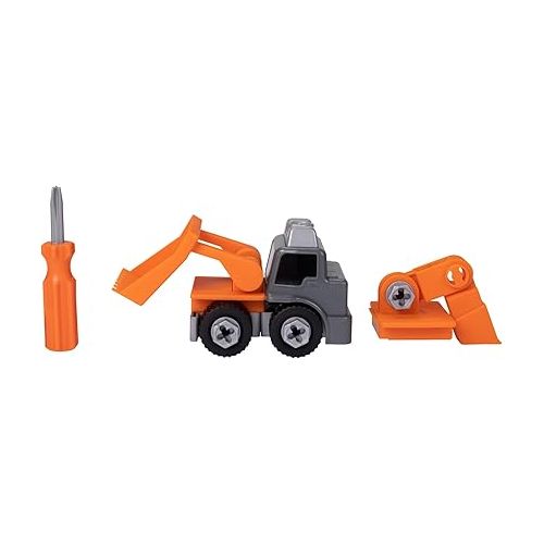  Black+Decker Matrix Jr.Kids Boys Play Tools 2-in-1 Build-It Kit: Excavator and Bulldozer 20 Piece Playset