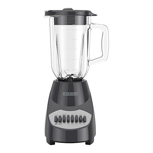  BLACK+DECKER Countertop Blender with 6-Cup Glass Jar, 10-Speed Settings