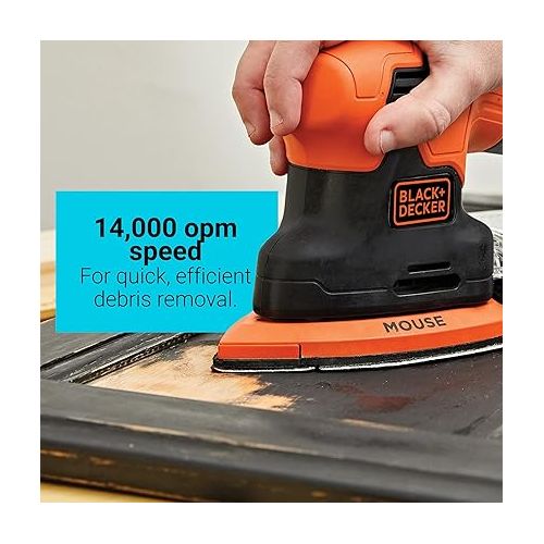  BLACK+DECKER MOUSE 1.2 Amp Electric Detail Sander (BDEMS200C)