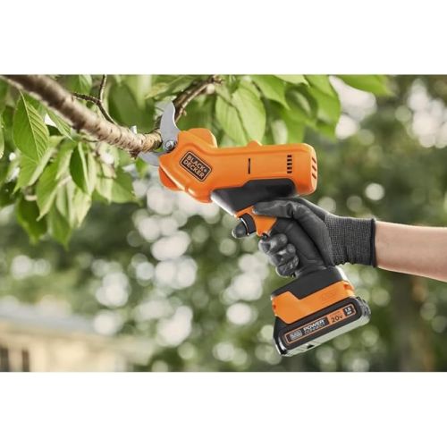  BLACK+DECKER 20V MAX* Cordless Pruner Kit, Power Pruning Shears, Battery and Charger Included (BCPR320C1)