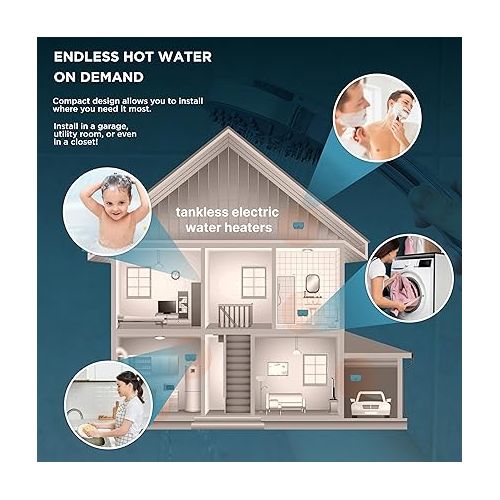  BLACK+DECKER 7kW / 240-V 1.6 GPM Tankless Electric Water Heater Up to 2 Sinks Nationwide or 1 Shower in Hot Climates…