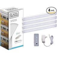BLACK+DECKER Compatible with Alexa Smart LED Under Cabinet Lighting Kit, Motion Sensor, Dimmable , 3 Color Settings, For Kitchen, Cabinets and Closets, (4) 9
