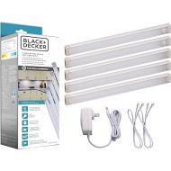 BLACK+DECKER LED Under Cabinet Kit with Motion Sensor, Dimmable Kitchen Accent Lights, Tool-Free Install, Cool White 4000k, 9