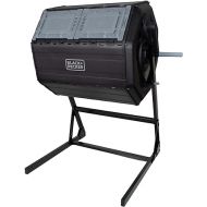 BLACK+DECKER Compost Tumbler, Dual Chamber Composter, 40 Gallon, Easy Handle System for Composting