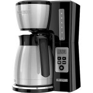 BLACK+DECKER 12 Cup Thermal Programmable Coffee Maker with Brew Strength and VORTEX Technology, Black/Steel, CM2046S