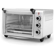 BLACK+DECKER 6-Slice Crisp 'N Bake Air Fry Toaster Oven, TO3215SS, 5 Cooking Functions, 60 Minute Timer, Stainless Steel