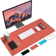 Black+Decker Faux Leather Desk Mat for Keyboard and Mouse - Office Desk Accessories - Protective Office Desk Decor Men, Women, Teens - Desk Pad Mat for Gaming, Work from Home, Office - Desk Organizers