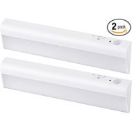 BLACK+DECKER Battery Operated Under Cabinet Lighting, Motion Sensor On/Off, Warm White LED, Stick-On Install for Kitchen & Closets - 2 Bars