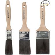 Black+Decker Classic Combo 3-Pack with Wood Handle Paint Brush Set: Comfortable Grip and Durable Design - Essential Tools for Household and Professional Use