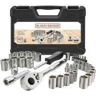 BLACK+DECKER 40-Piece Socket Set, Ratchet Set (BDMT45001)