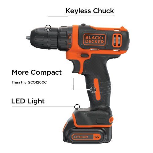  BLACK+DECKER 12V MAX Cordless Drill/Driver (BDCDD12C)