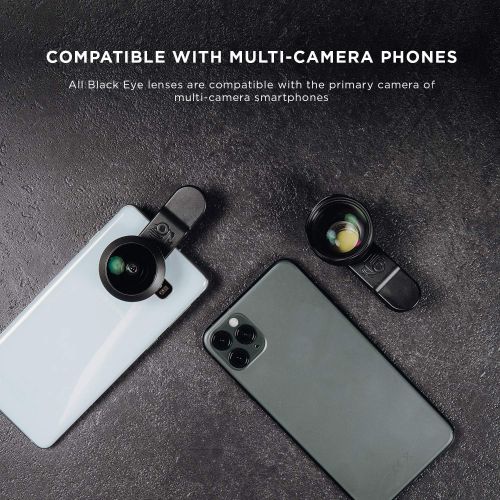  [아마존베스트]BLACK EYE Phone Lenses by Black Eye || Pro Cinema Wide G4 Phone Camera Lens Compatible with iPhone, iPad, Samsung Galaxy, and All Camera Phone Models