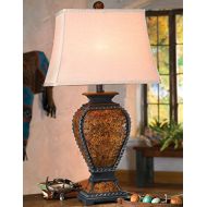 BLACK FOREST DECOR Tooled Leather Old West Rustic Lamp - Western Lighting Fixtures