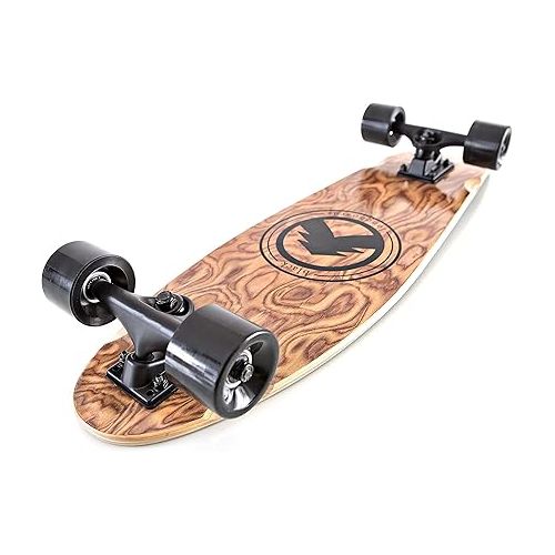  Collection | Longboard Skateboard Complete | Exotic Wood with Canadian Maple Core | Cruising, Carving, Freestyle, Dancing, Downhill, Freeride