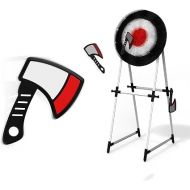 BLACK SERIES Axe Throwing Set [Amazon Exclusive] Includes 3 Plastic Axes, Collapsible Stand, Bristle Target, Safe for Indoor & Outdoor Play, Fun Sports Activity, Toss Game for Adults & Kids