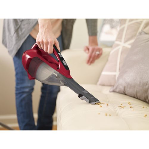  BLACK+DECKER Cordless Lithium Hand Vacuum (Chili Red), HLVA320J26