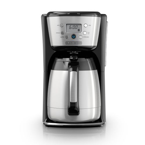  BLACK+DECKER 12-Cup* Thermal Programmable Coffeemaker, Stainless Steel, CM2036S