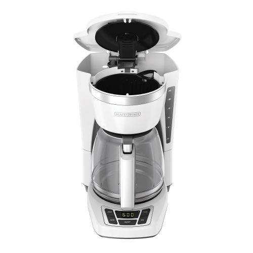  BLACK+DECKER 12-Cup* Programmable Coffeemaker, White, CM1160W