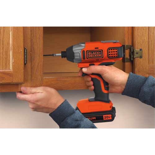  BLACK+DECKER 20-Volt MAX* Lithium-Ion Cordless Impact Driver, BDCI20C