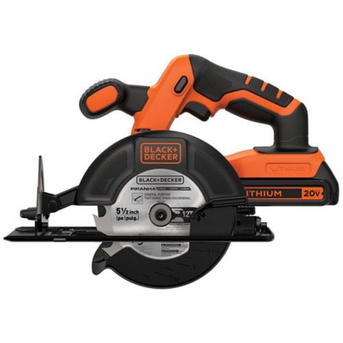  BLACK+DECKER 20-Volt Max Lithium-Ion Cordless 5-12-Inch Circular Saw, Battery Included, Bdccs20C