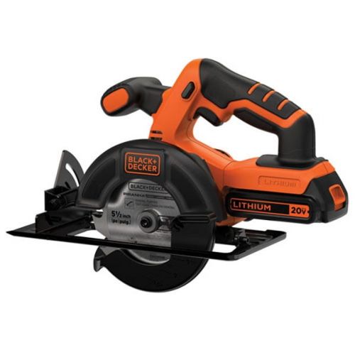  BLACK+DECKER 20-Volt Max Lithium-Ion Cordless 5-12-Inch Circular Saw, Battery Included, Bdccs20C