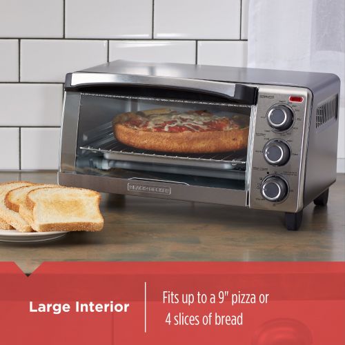  BLACK+DECKER Natural Convection Toaster Oven, Stainless Steel, TO1755SB