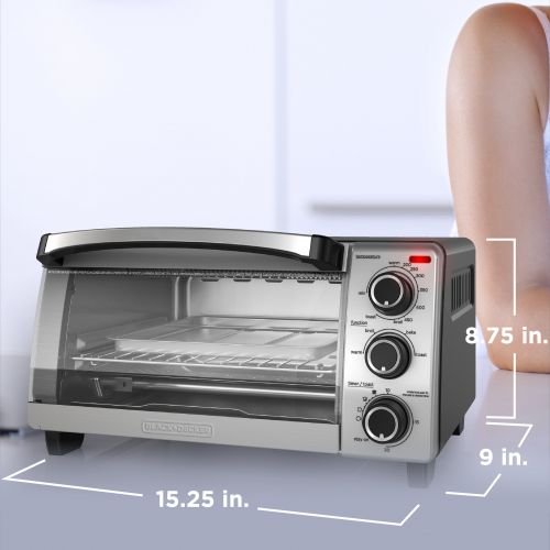  BLACK+DECKER Natural Convection Toaster Oven, Stainless Steel, TO1755SB