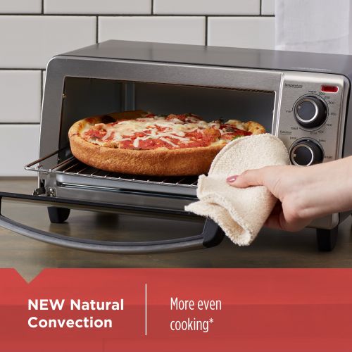  BLACK+DECKER Natural Convection Toaster Oven, Stainless Steel, TO1755SB