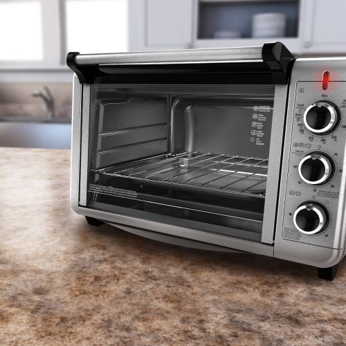  BLACK+DECKER 6-Slice Convection Countertop Toaster Oven, Stainless Steel, TO3210SSD
