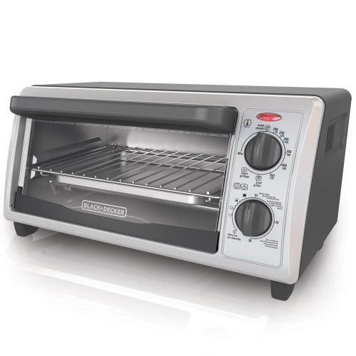  BLACK+DECKER 4-Slice Toaster Oven, Stainless Steel, TO1322SBD