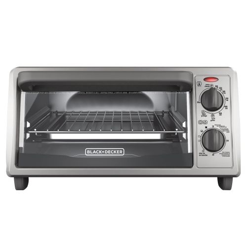  BLACK+DECKER 4-Slice Toaster Oven, Stainless Steel, TO1322SBD