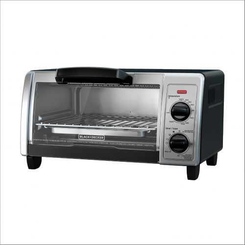  BLACK+DECKER 4-Slice Toaster Oven, Stainless Steel, TO1705SB