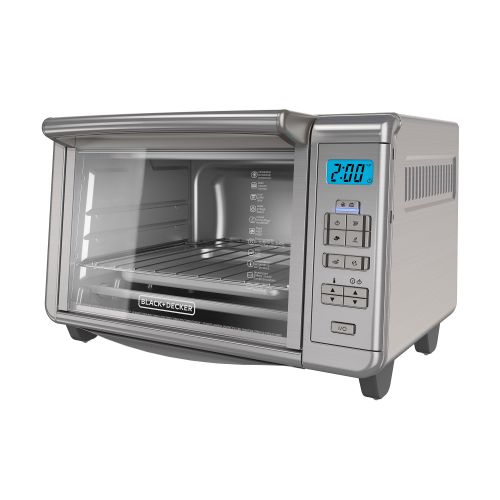  BLACK+DECKER 6-Slice Digital Convection Toaster Oven, Stainless Steel, TO3280SSD