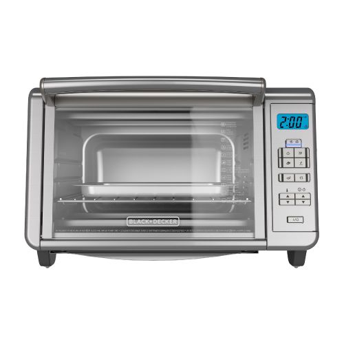  BLACK+DECKER 6-Slice Digital Convection Toaster Oven, Stainless Steel, TO3280SSD