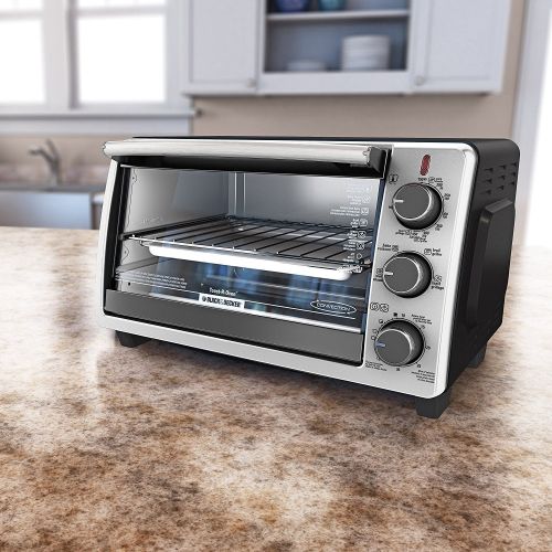 스펙트럼 BLACK+DECKER 6-Slice Toaster Oven, Black, TO1950SBD