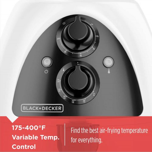  BLACK+DECKER Purifry 2-Liter Air Fryer, White, HF100WD